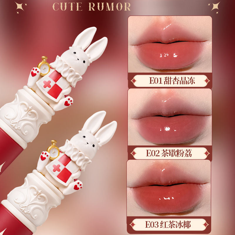 Cute Rumor Matte Velvet Liquid Lipstick Mouth Red Lip Mud Soft Mist Moisturizing and Long lasting Non Staying Cup Lip Gloss