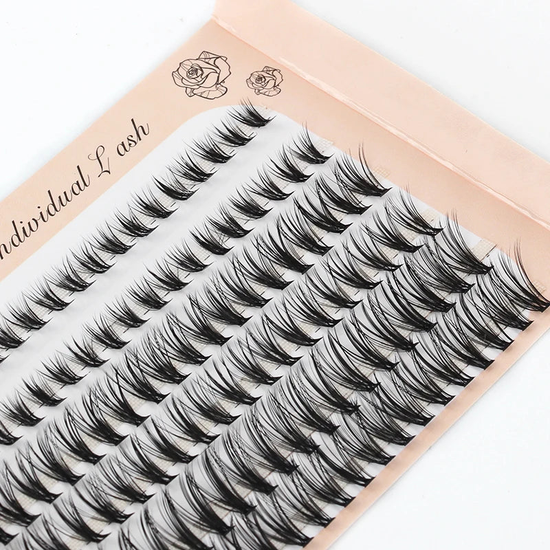 6 Rows 120 Bundles Eyelash Extension Natural Russian Volume Faux Cils Eyelashes Individual 10/20/30D Cluster False Lashes Makeup